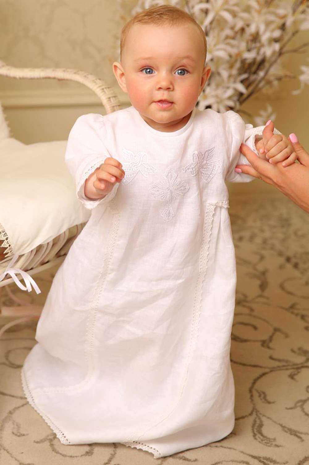 Linen tunic with embroidery (My angel) liturgical vestments