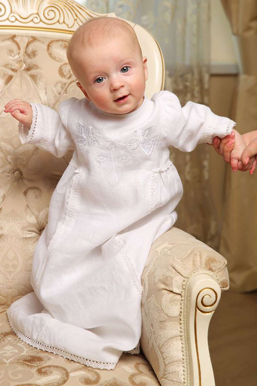 Linen tunic with embroidery (My angel) Orthodox