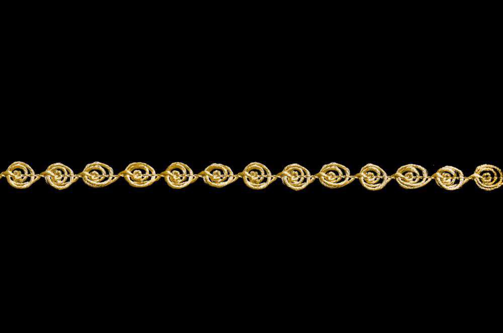Lace for aer veil width 1 cm golden