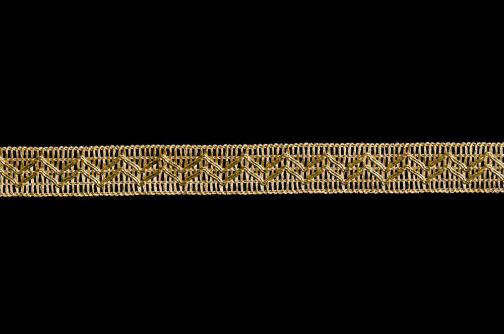 Flat lace lurex width 2 cm golden