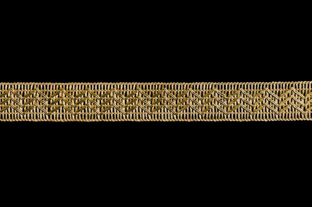 Flat lace lurex width 2.5 cm golden