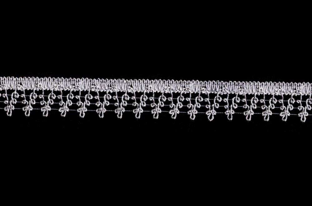 Lace (Grapes) lurex width 3 cm silver