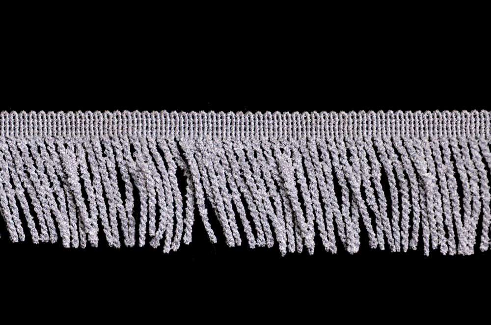 Fringe width 6.5 cm silver