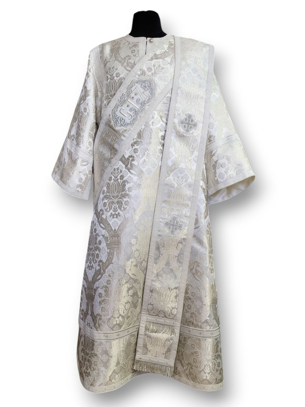 White deacon's vestment with double orarion