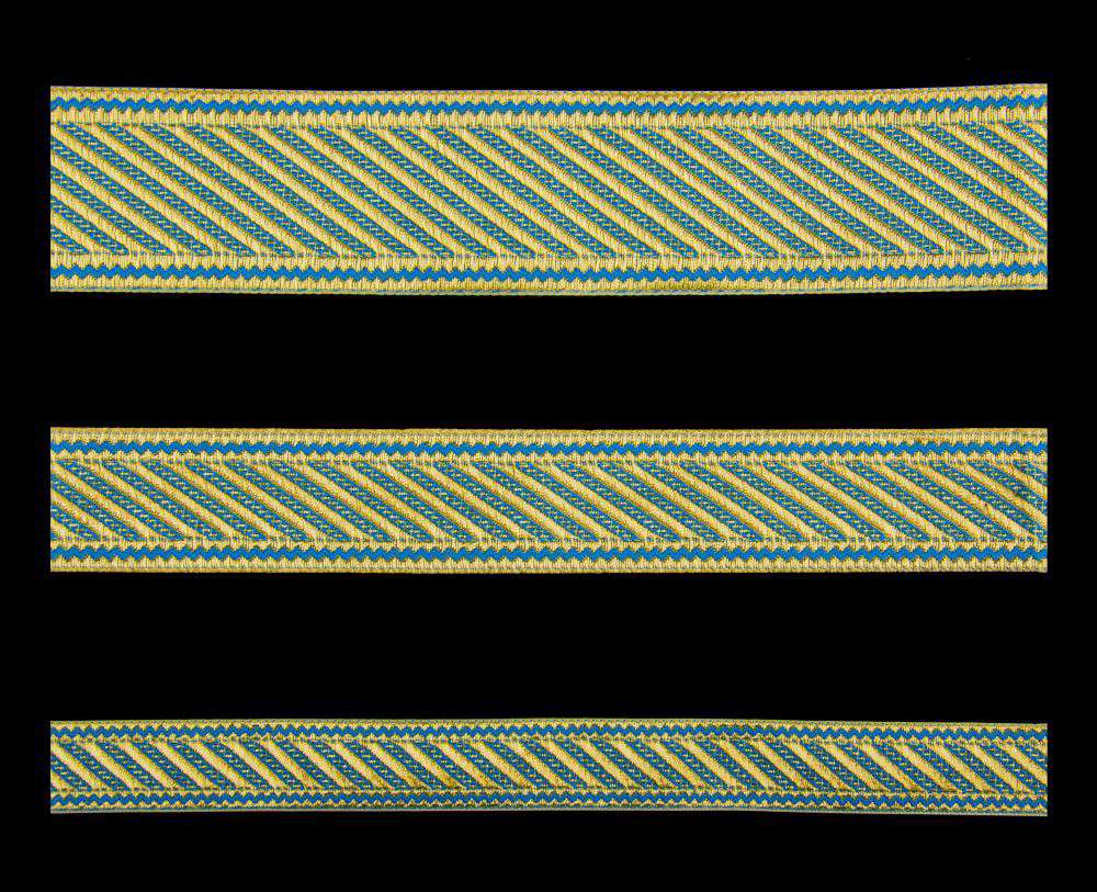 Galloon (Damascus) skyblue with gold