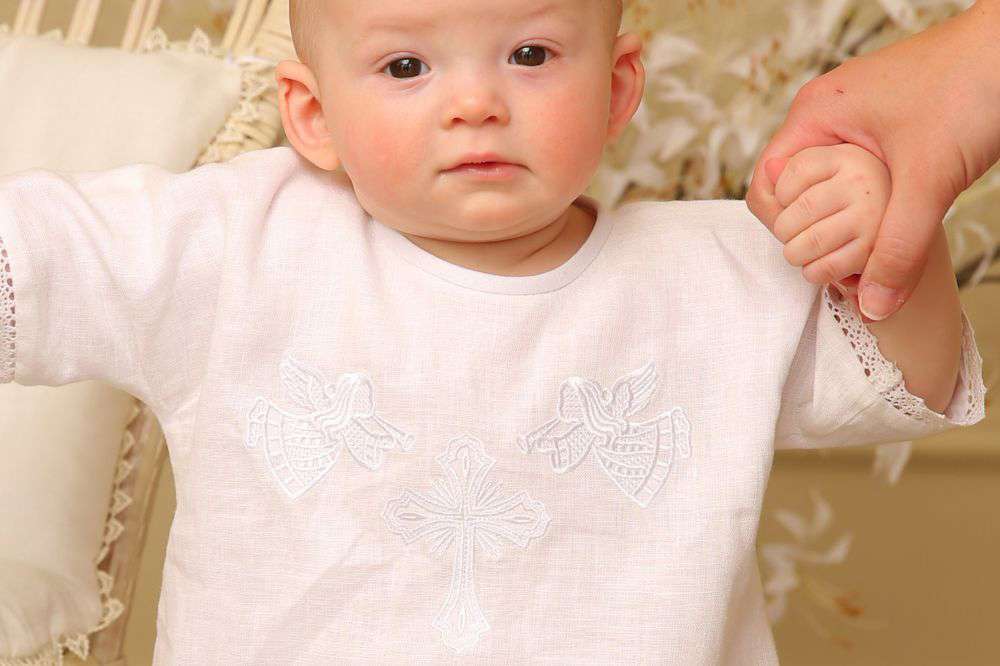 Linen tunic with embroidery Greek fabric