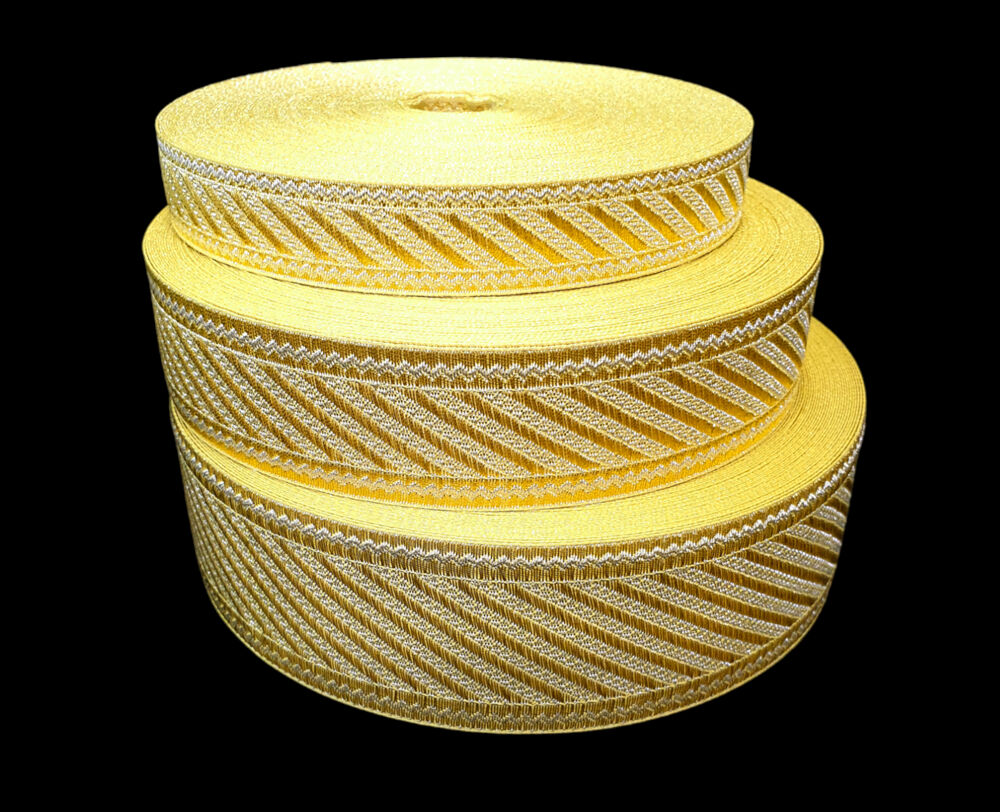 Galloon (Damascus) white with gold for sale