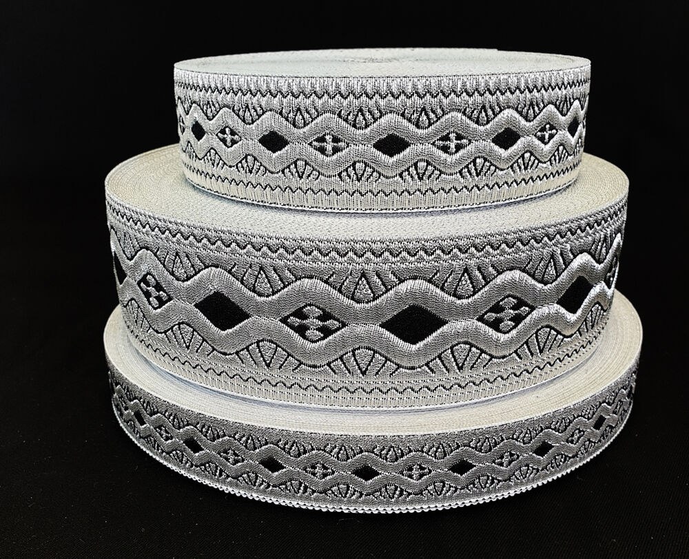 Galloon (Easter) black with silver