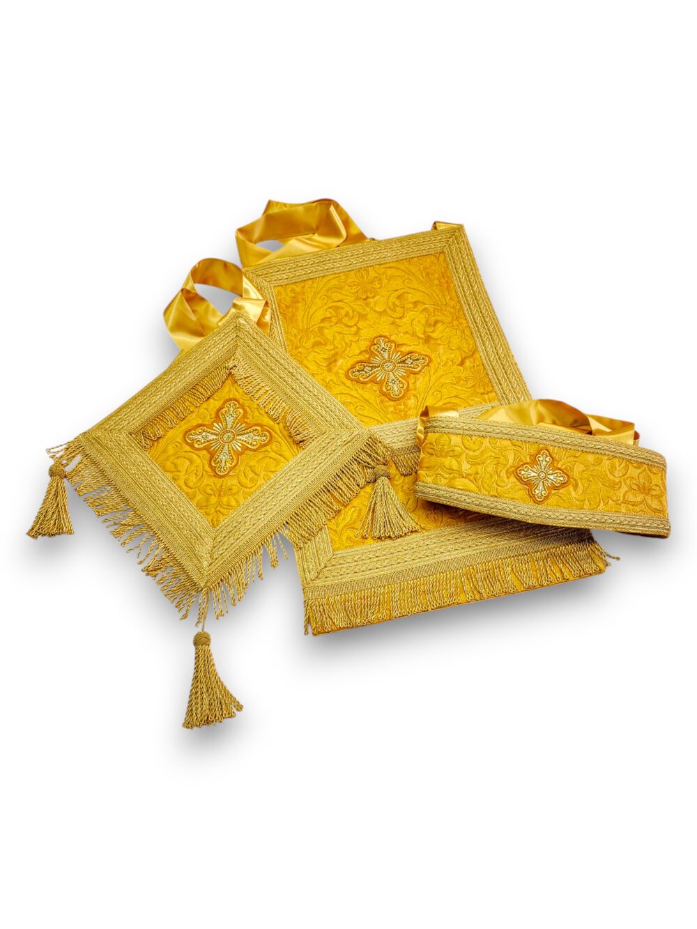 Greek style vestment with premium braid Greek fabric