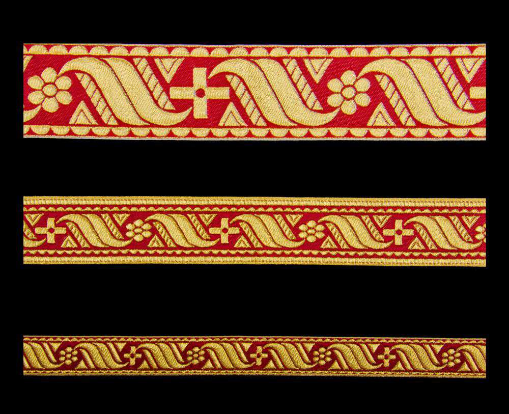 Galloon (Athos) red with gold