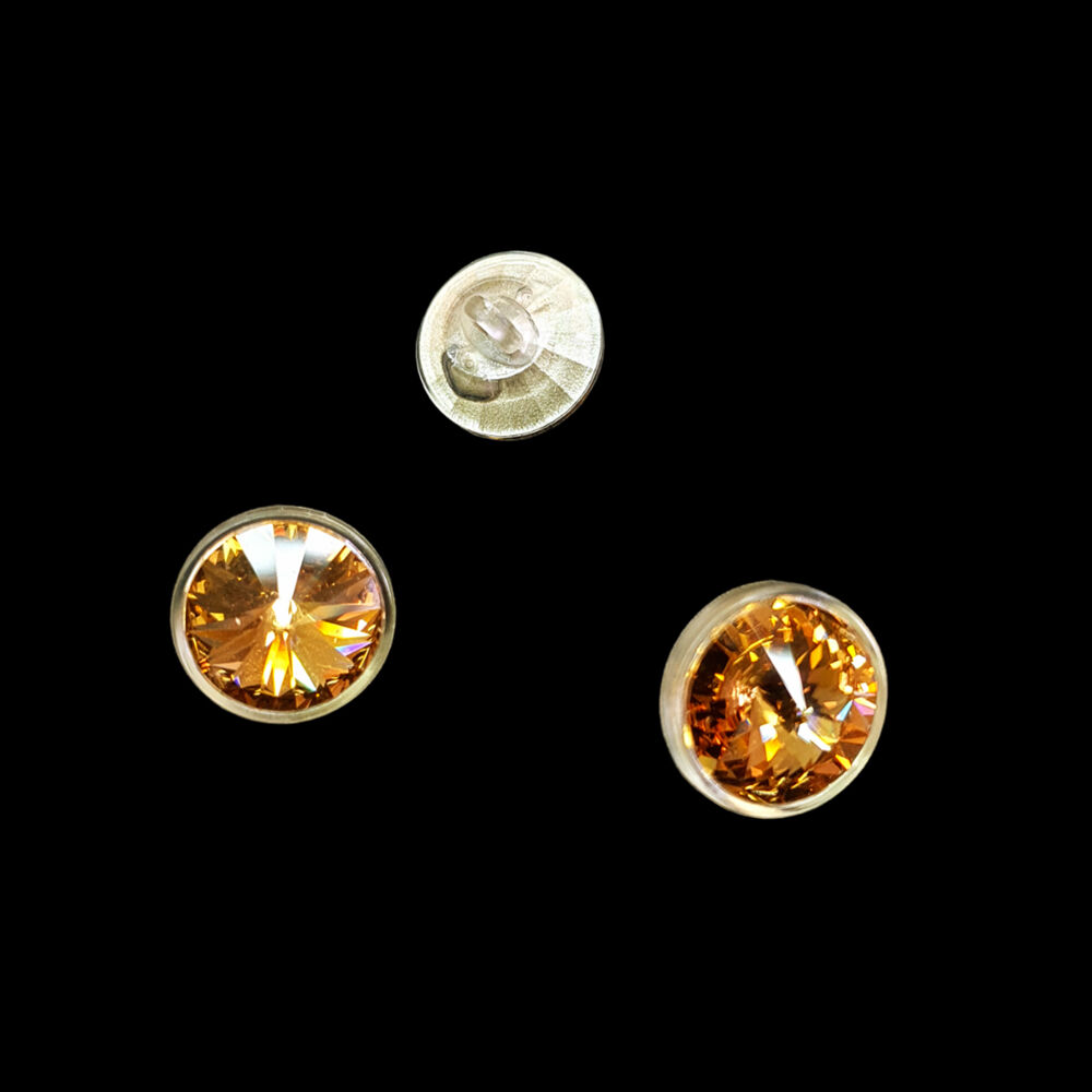 Yellow Swarovski buttons for church vestments