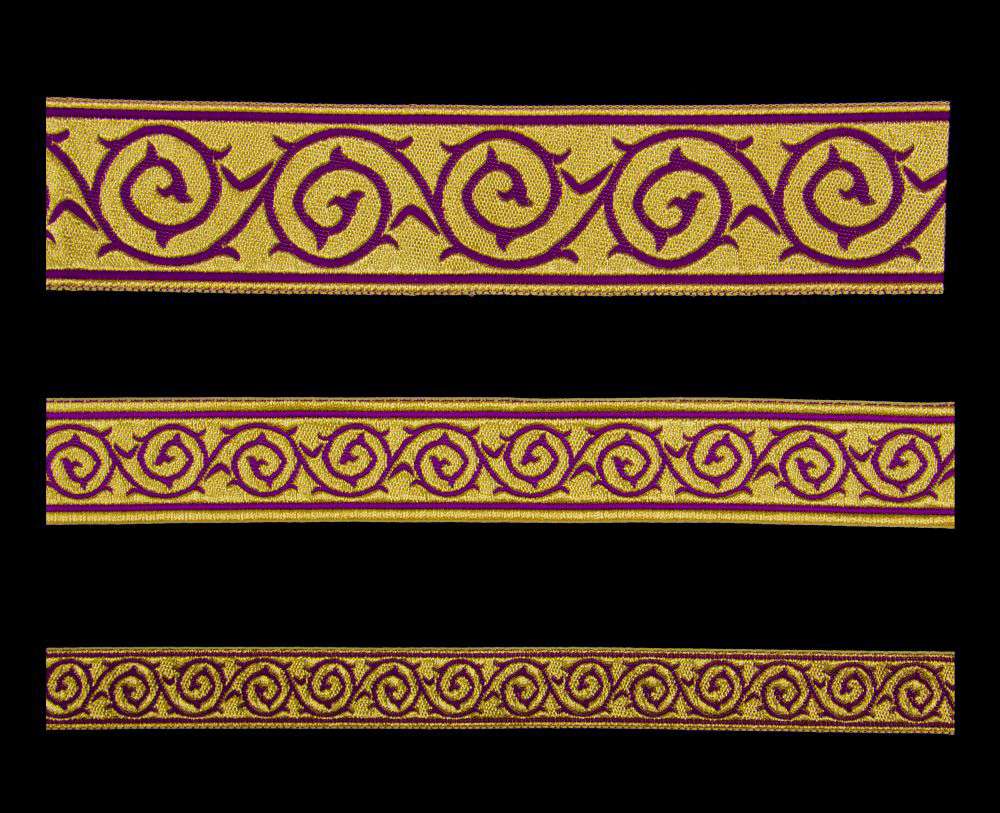 Galloon (Golgotha) violet with gold