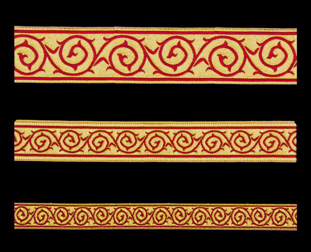 Galloon (Golgotha) red with gold