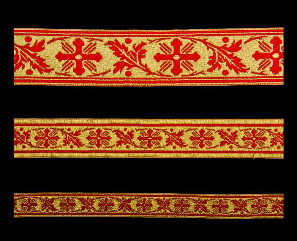Galloon (Vine) red with gold
