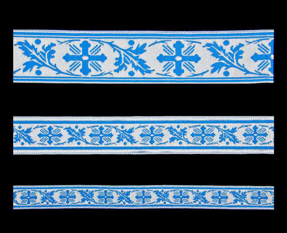 Galloon (Vine) skyblue with silver
