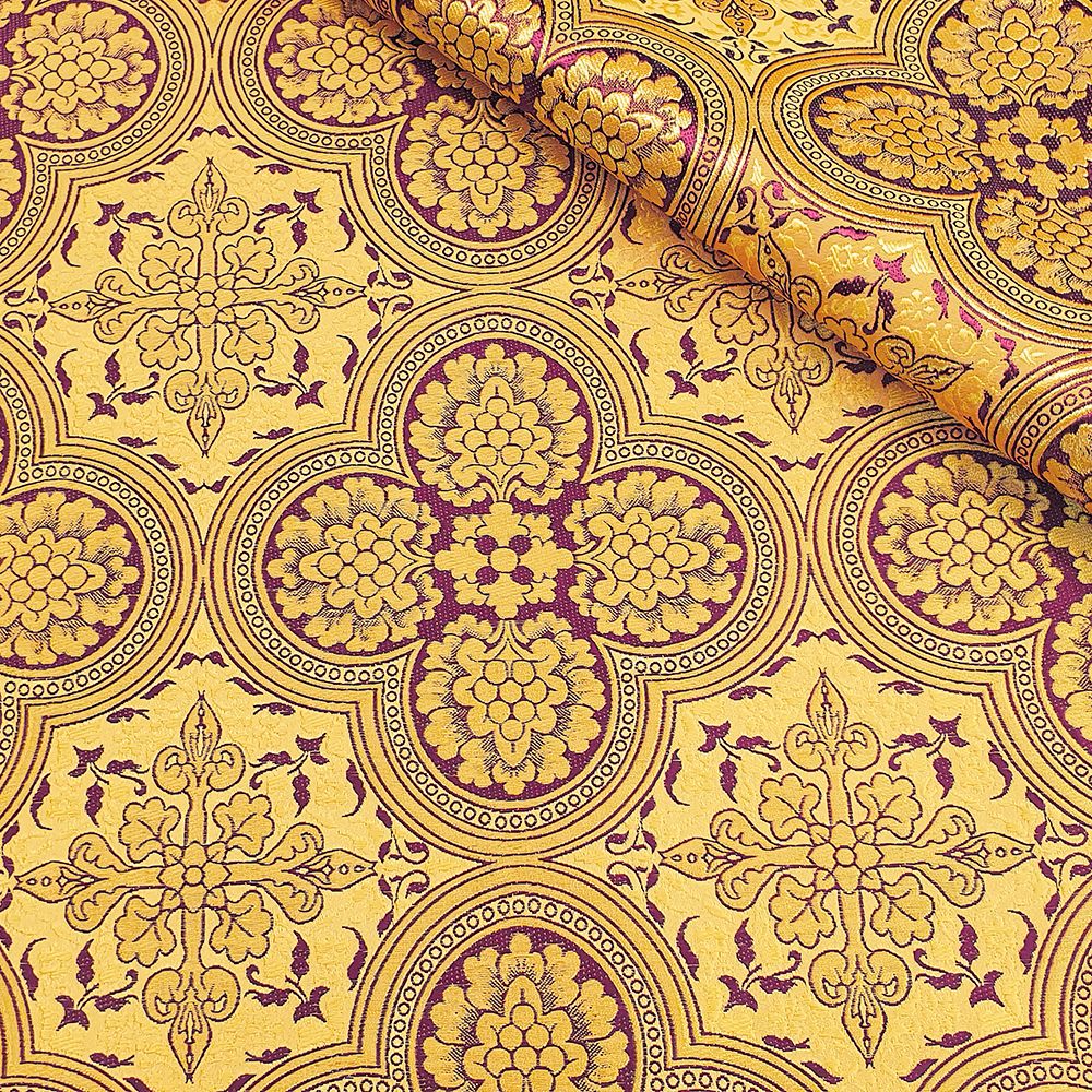 Brocade yellow with dark red (Sofia) for sale