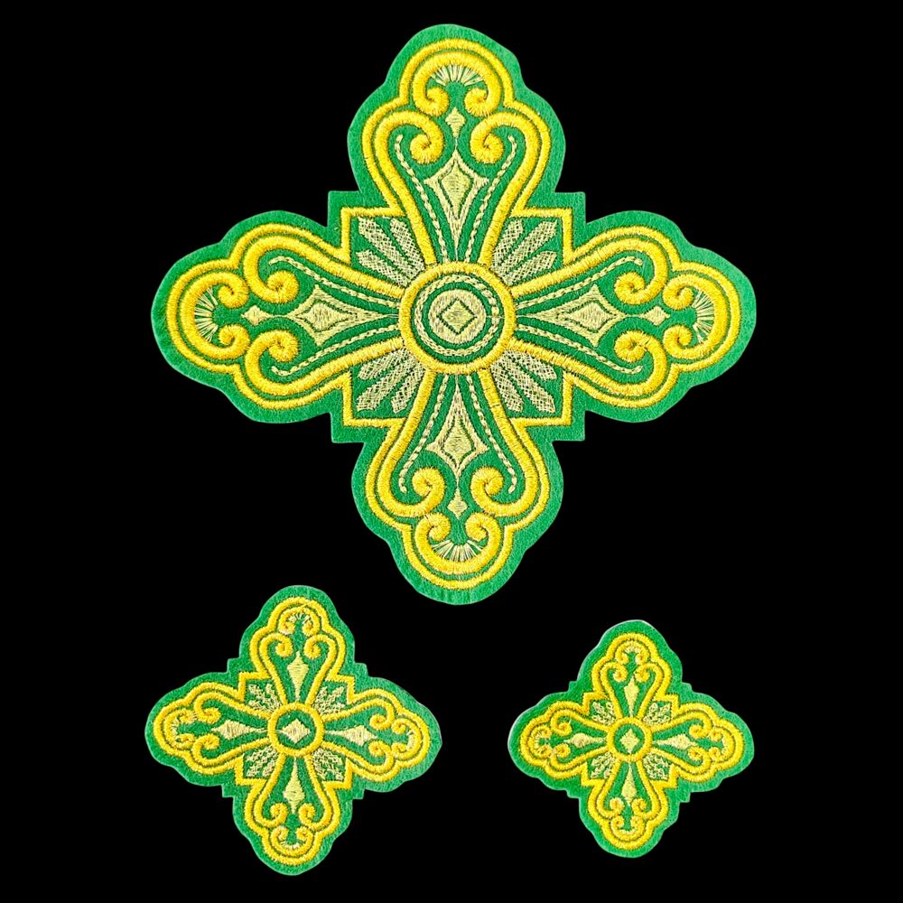 Protodeacon's embroidered crosses for vestments (The Entry)