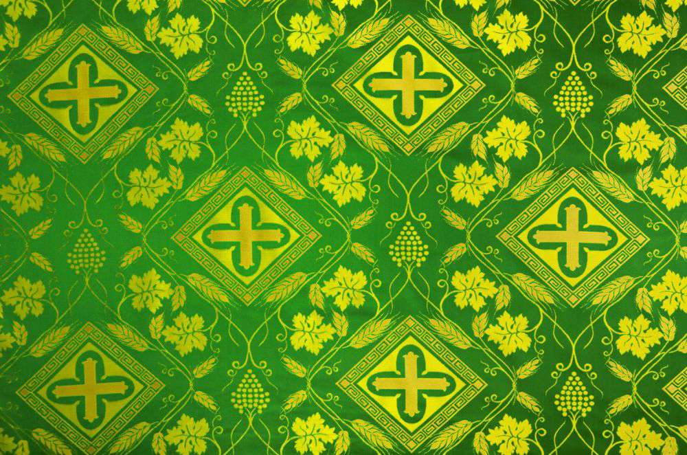 Church Silk (Vine) green (width 200cm) for sale