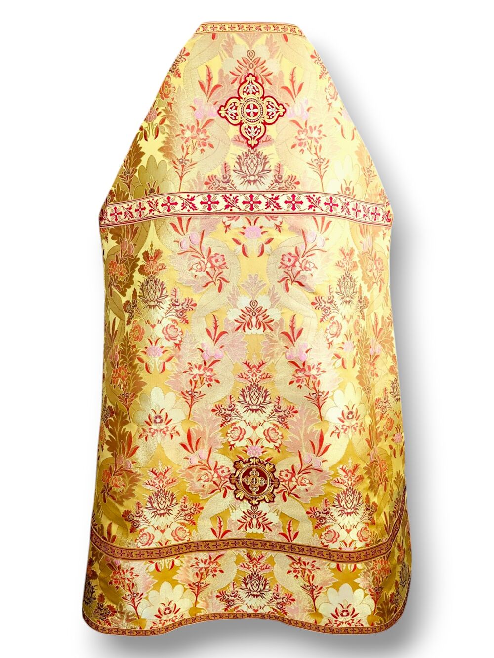Русское иерейское облачение из желтой греческой парчи купить