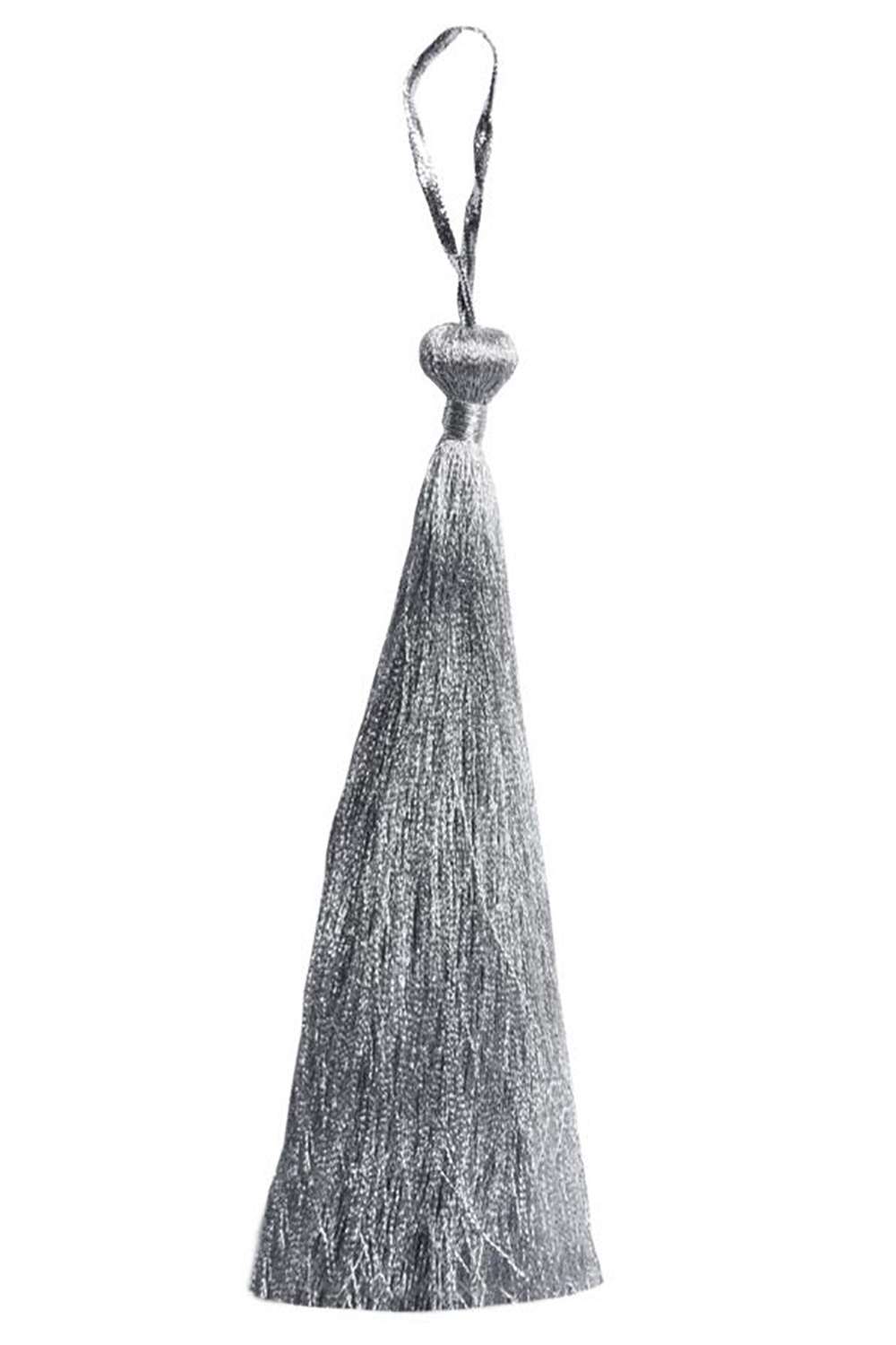 Straight thread soft tassel silver buy