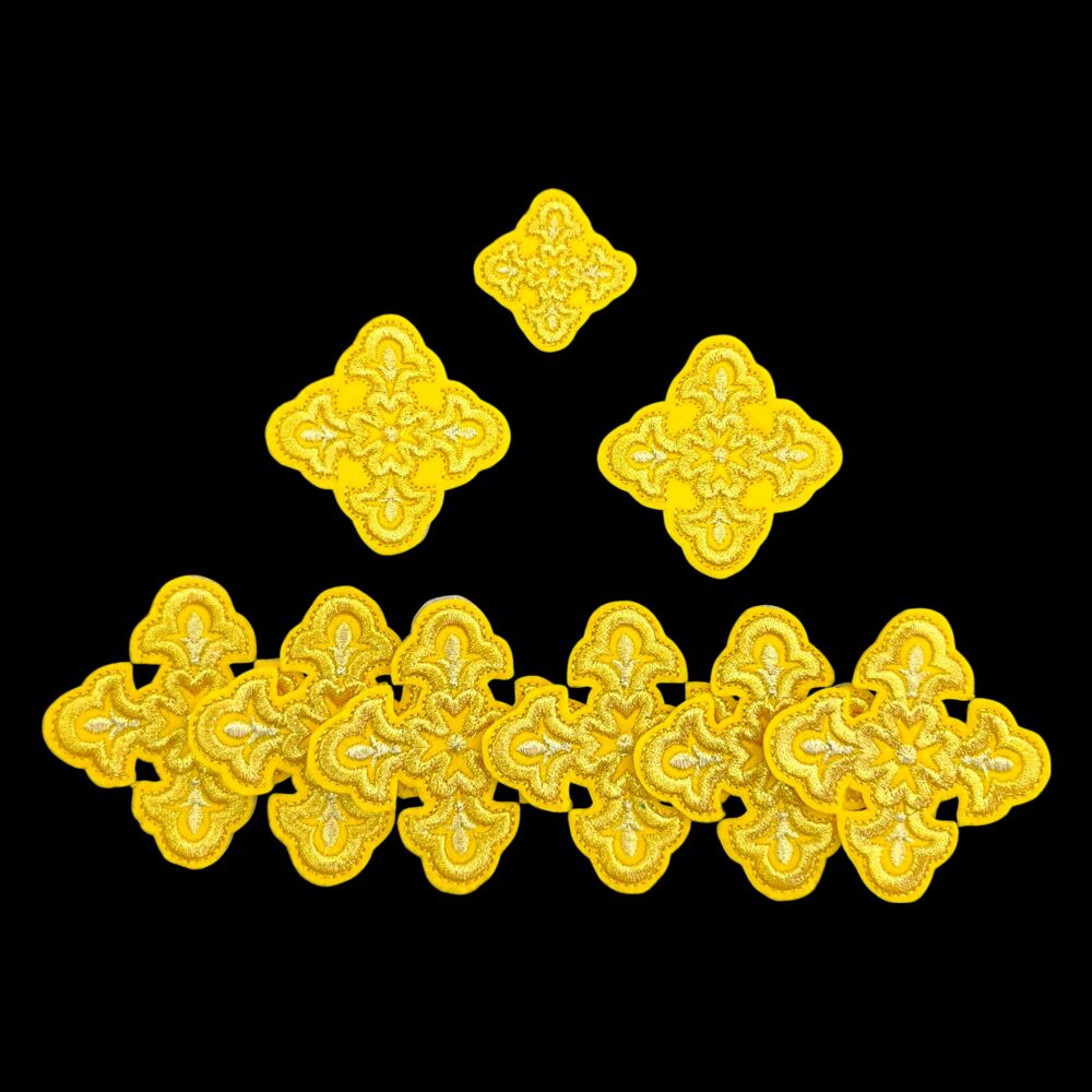 Stole set (Floral) yellow