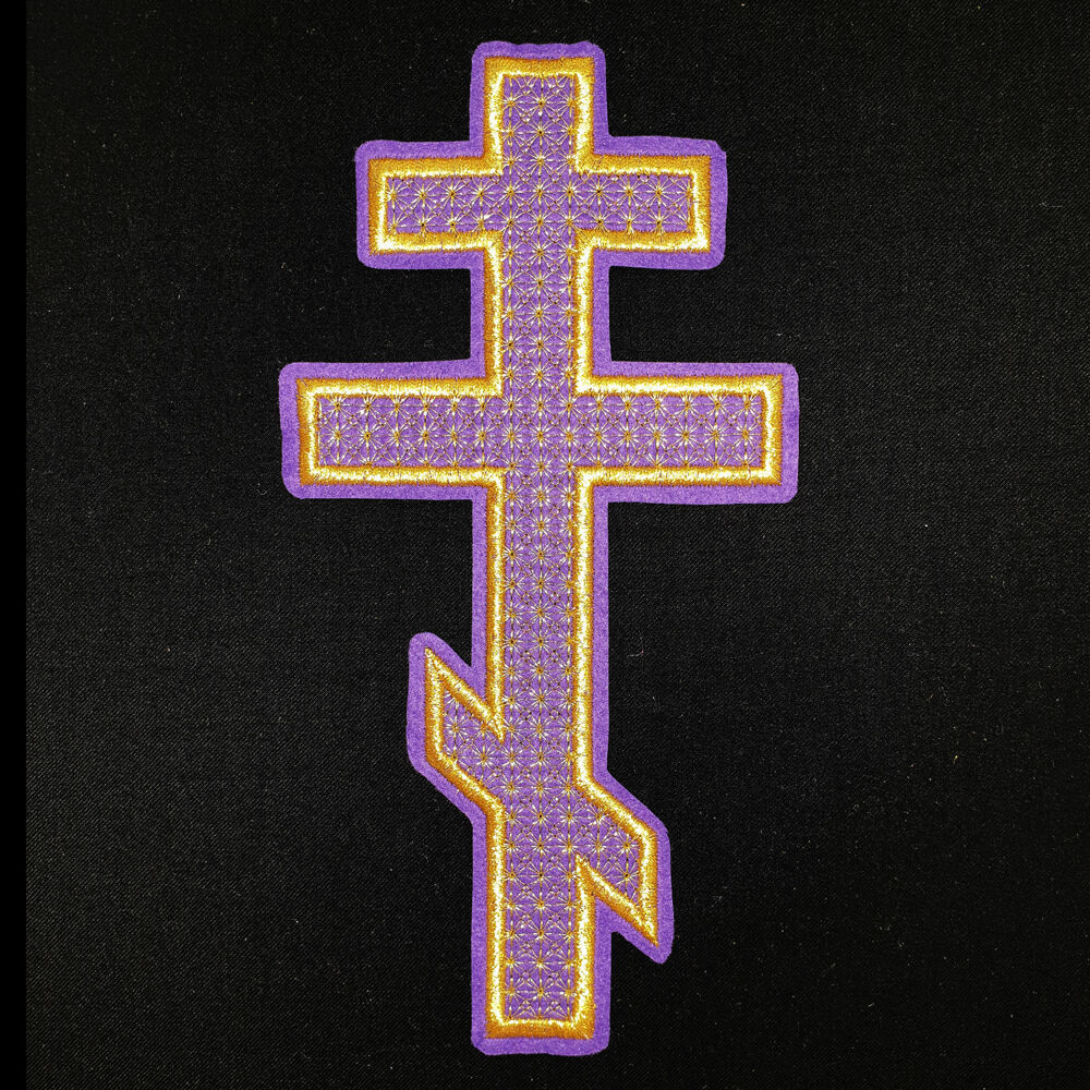 Eight-pointed cross for church vestments (small)