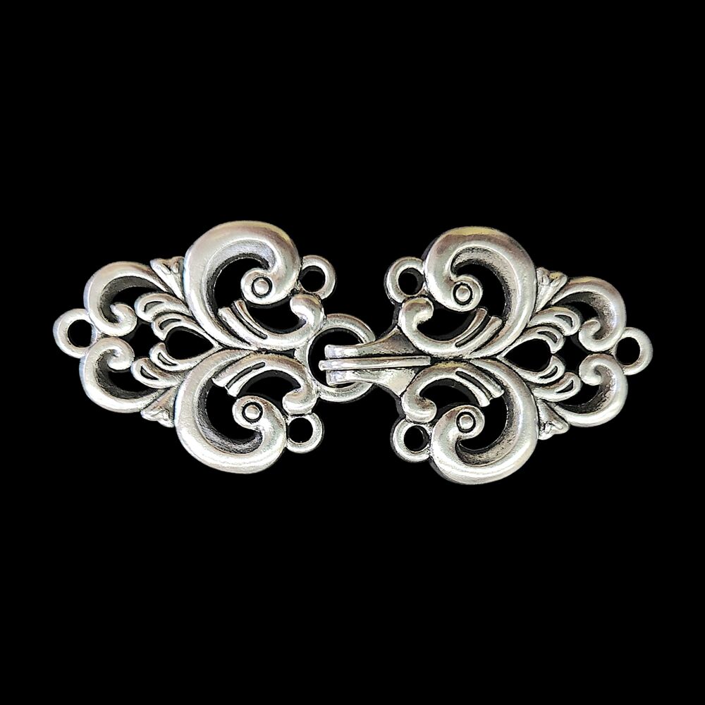 Sew-on silver colour clasp